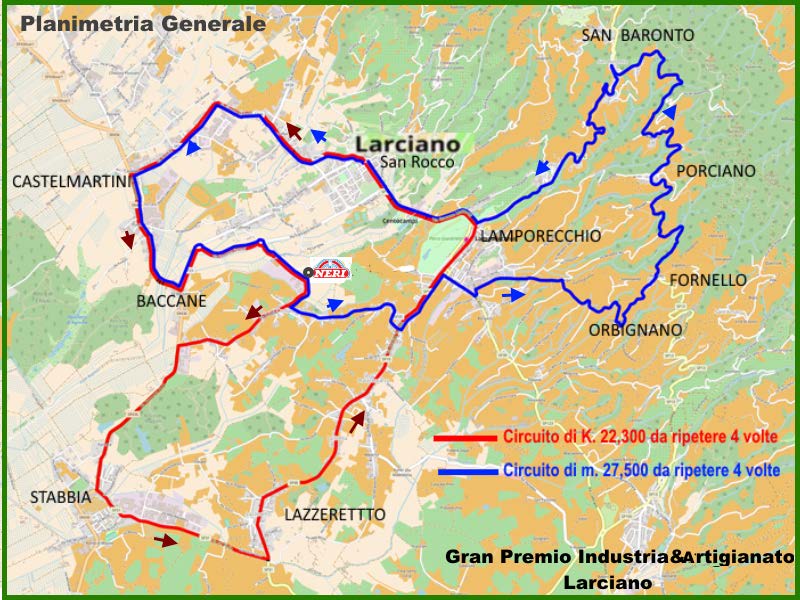 GP Larciano - Percorso 