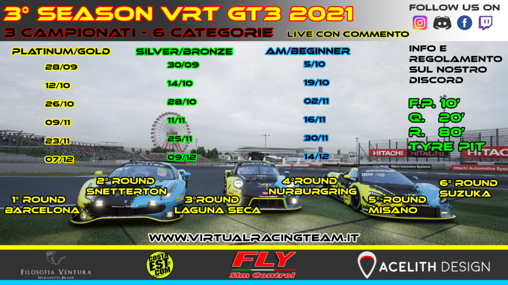 VRT - Locandina Campionati GT3