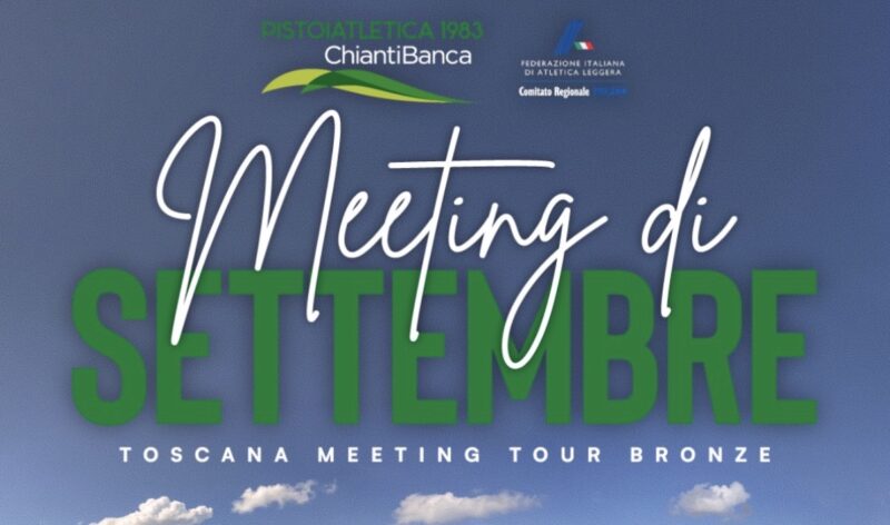 PistoiAtletica 1983, il 13 settembre arriva il Toscana Meeting Tour Bronze