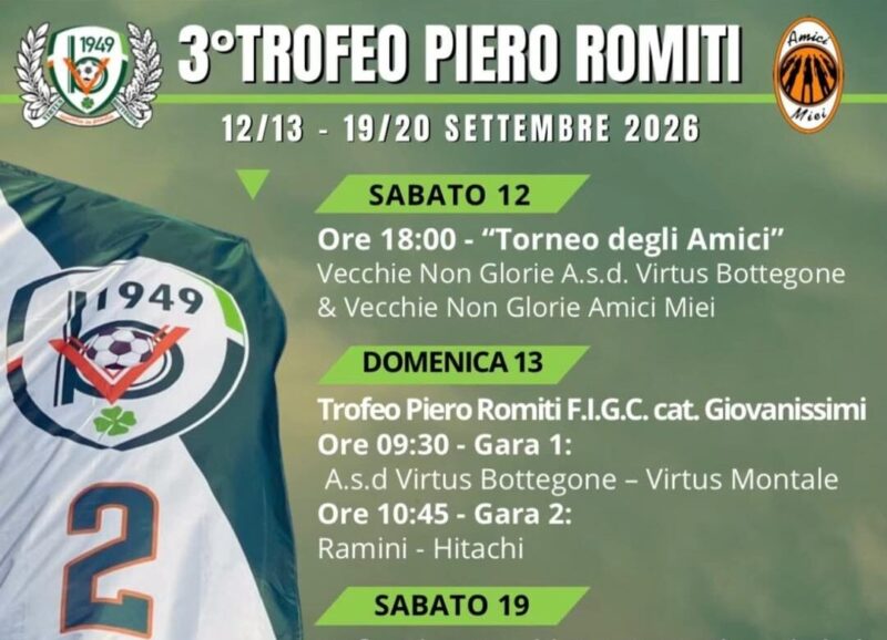 Il calcio per ricordare: riparte il Memorial “Piero Romiti”