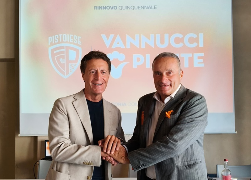 Pistoiese e Vannucci Piante, avanti insieme per altri cinque anni: «Un segnale forte alla città»