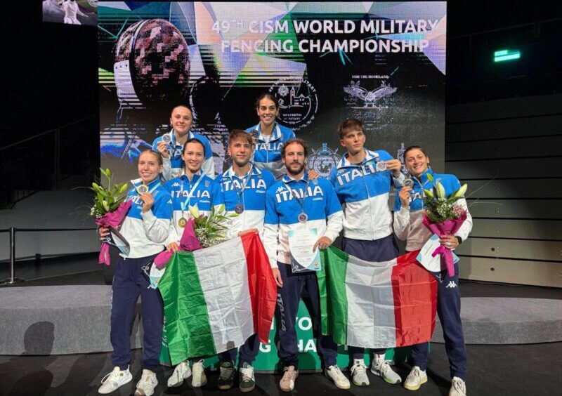 Nicol Foietta vince l’oro nella spada a squadre ai Mondiali militari