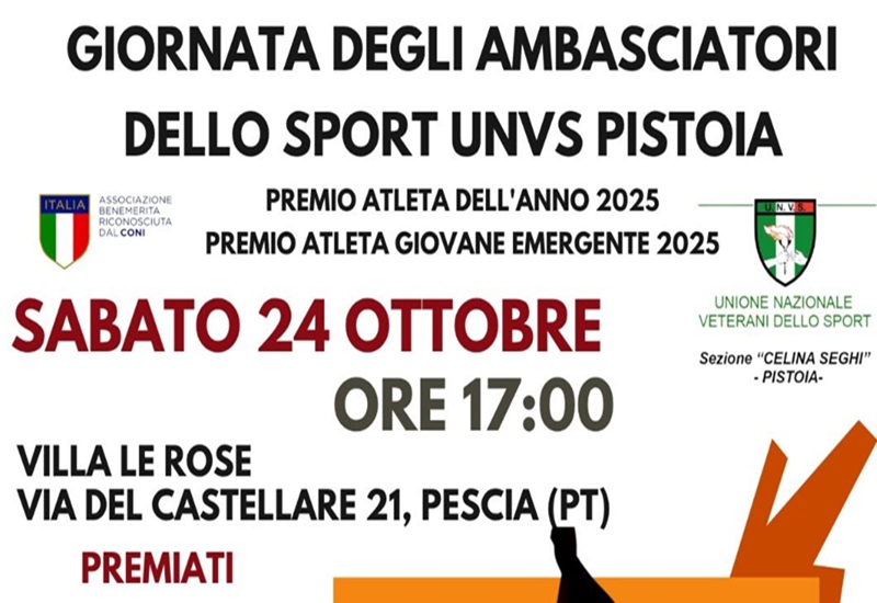 Premio Atleta dell’Anno, a Pescia la 15ª edizione: Virginia Martelli protagonista